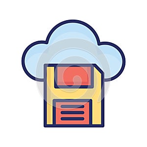 Cloud datastore icon which can easily modify or edit