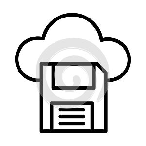 Cloud datastore Isolated Vector icon which can easily modify or edit