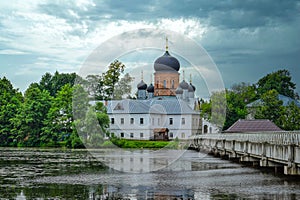 Cloud day in the Pokrov Island Monastery photo