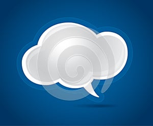 Cloud dialog bubble, web design element