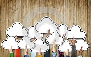 Cloud Diverse Diversity Ethnic Ethnicity Symbol Icon Unity Concept