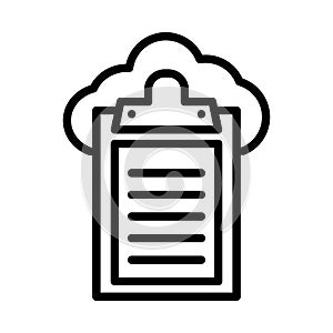 Cloud document Isolated Vector icon which can easily modify or edit