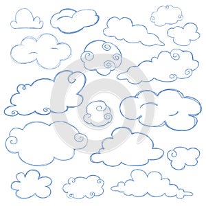 Oblak čmáranice sada skládající se z ikon vektor 