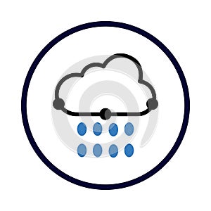 Cloud, dot, weather, rain, cloud rain drop icon