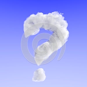 Cloud doubt question mark enigma photo