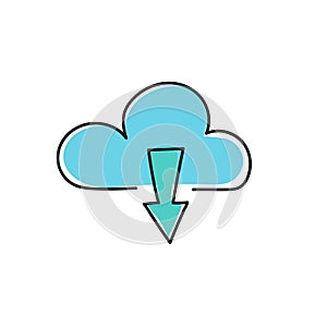 Cloud download icon.