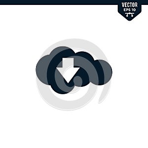 Cloud Download icon, glyph style
