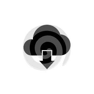 Cloud download solid icon