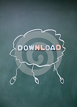 Cloud download symbol