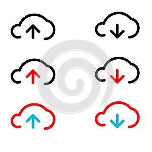 Cloud download and upload icon