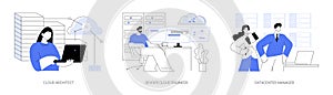 Cloud engineering abstract concept vector illustrations.
