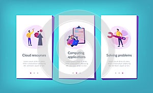 Cloud engineering app interface template.