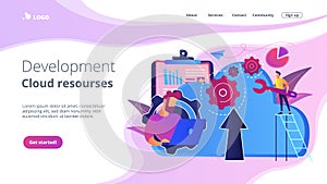 Cloud engineeringconcept landing page.