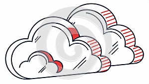 Cloud error icon, data problem, cloud service issue, error symbol vector design Generative AI