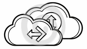 Cloud error icon, data problem, cloud service issue, error symbol vector design Generative AI