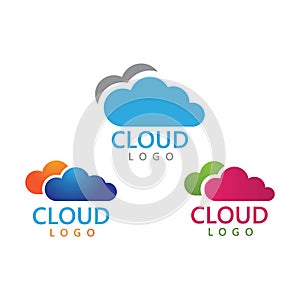 Cloud file Secure file upload  server  data logo design