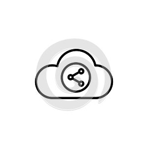 Cloud File Sharing Icon for Collaboration and Remote Work