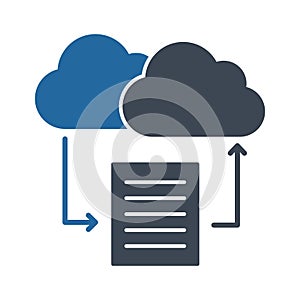Cloud files Color Vector icon which can easily modify or edit