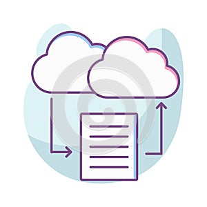 Cloud files Color Vector icon which can easily modify or edit