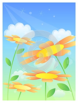 Cloud & flower