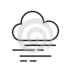 Cloud and Fog Icon Vector