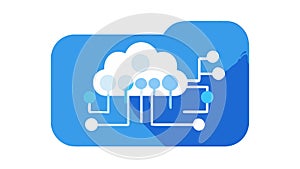Cloud Folder with Digital Files Concept, vector design Generative AI
