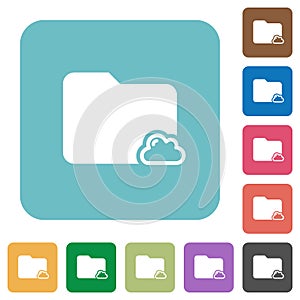 Cloud folder flat icons