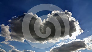 A cloud in the form of a heart on a blue sky