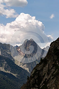 Cloud Formation Behind Mountain Peak