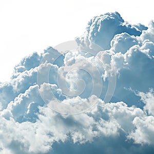 Cloud formation isolated on white background