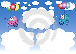 cloud-frames and balloons