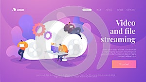 Cloud gaming landing page template