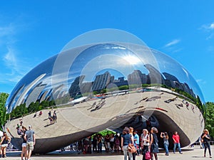 The cloud gate sculpture - millenium park - Chicago