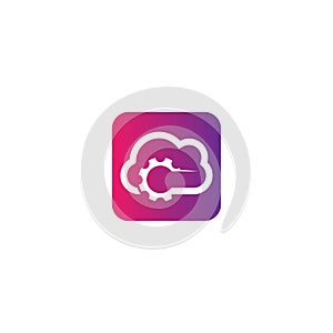 Cloud gear logo icon