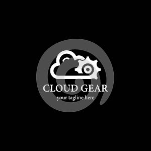 Cloud gear logo vector