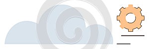 Cloud with Gear Representing Cloud Computing and Technology Integration Concepts