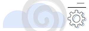 Cloud Technology Integration with Gear Representing Optimization and Automation