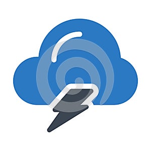 Cloud glyph colour vector  icon