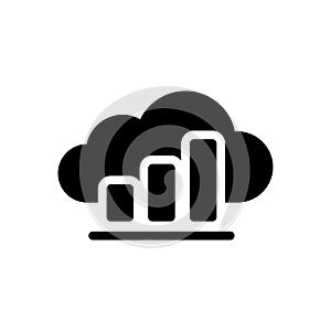 Cloud  glyph flat icon