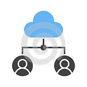 Cloud Group icon vector image.