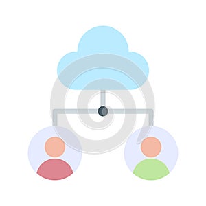 Cloud Group icon vector image.