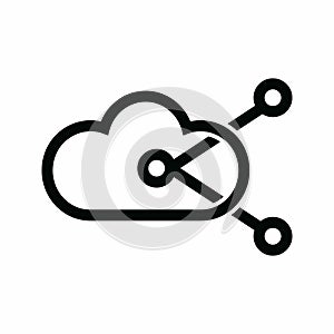 Cloud Group icon vector