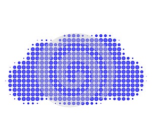 Cloud Halftone Dotted Icon