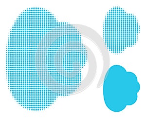 Cloud Halftone Dotted Icon