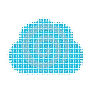Cloud Halftone Dotted Icon