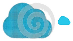 Cloud Halftone Dotted Icon