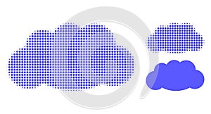 Cloud Halftone Dotted Icon