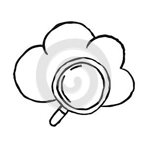 Cloud hand drawn outline doodle icon