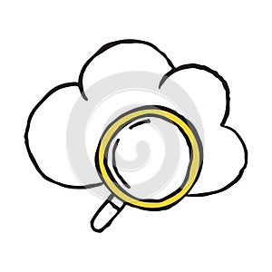 Cloud hand drawn outline doodle icon