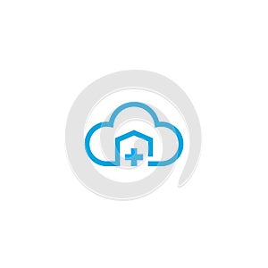 Cloud home care concept logo icon